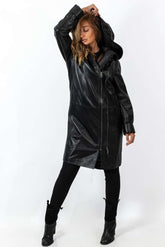 Women's leather coat Elisaveta